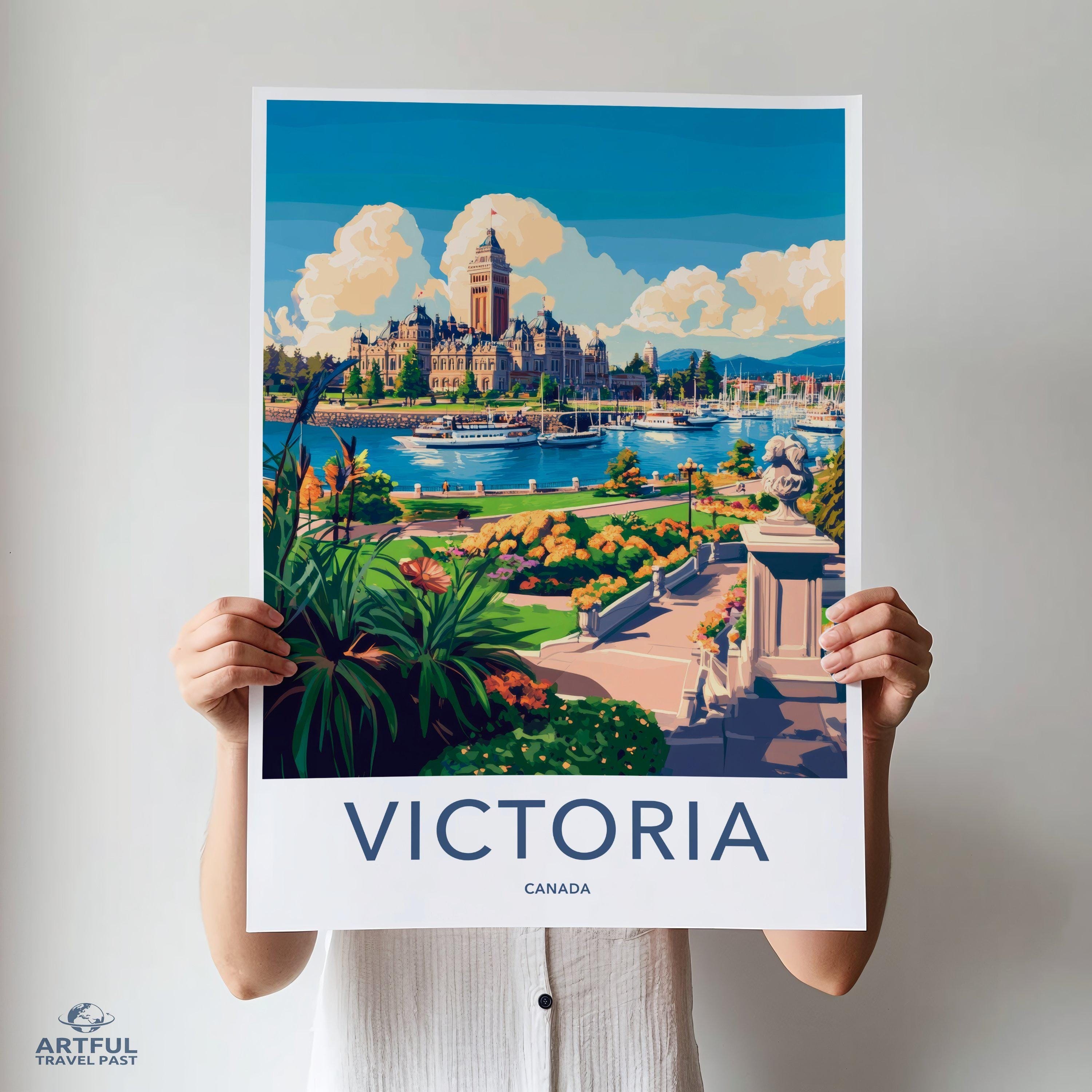 Victoria Poster | Canada Wall Art | North America Decor