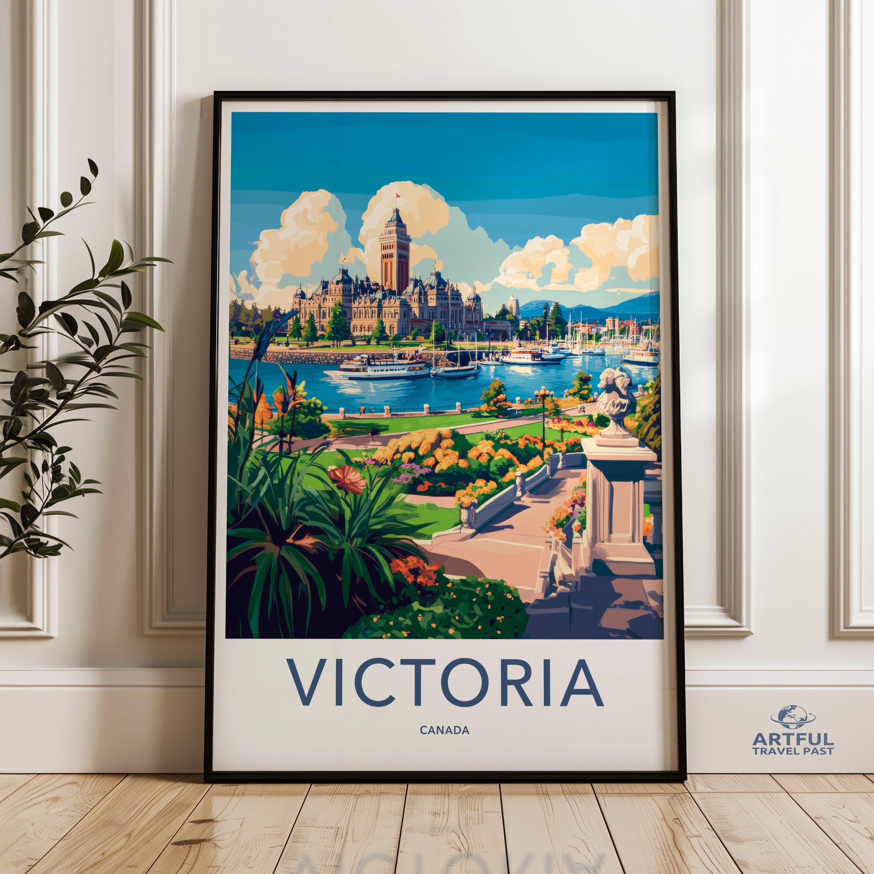 Victoria Poster | Canada Wall Art | North America Decor