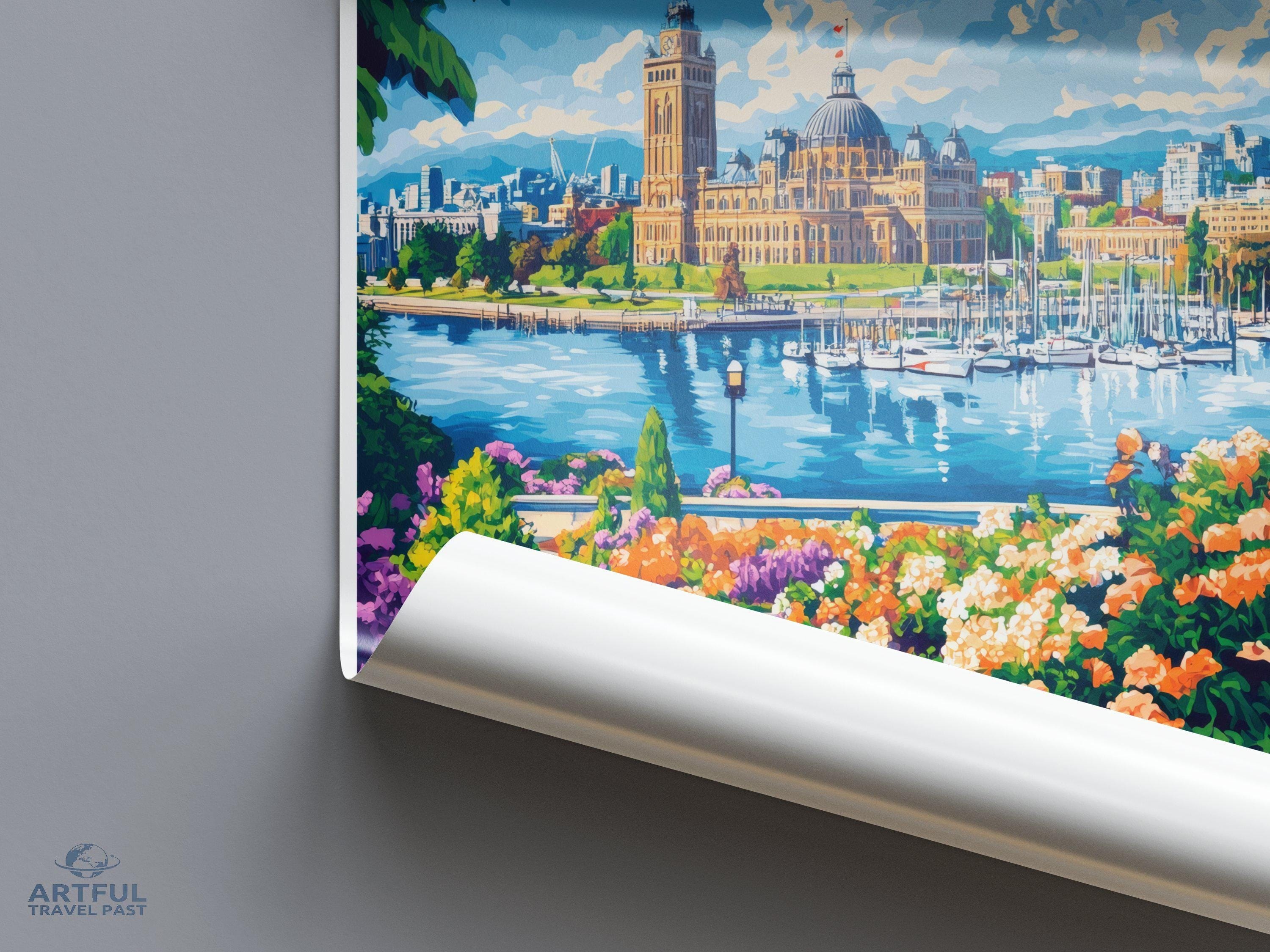 Victoria Poster | Canada Wall Art | North America Decor