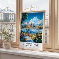 Victoria Poster | Canada Wall Art | North America Decor
