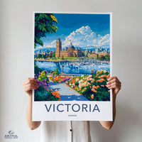 Victoria Poster | Canada Wall Art | North America Decor
