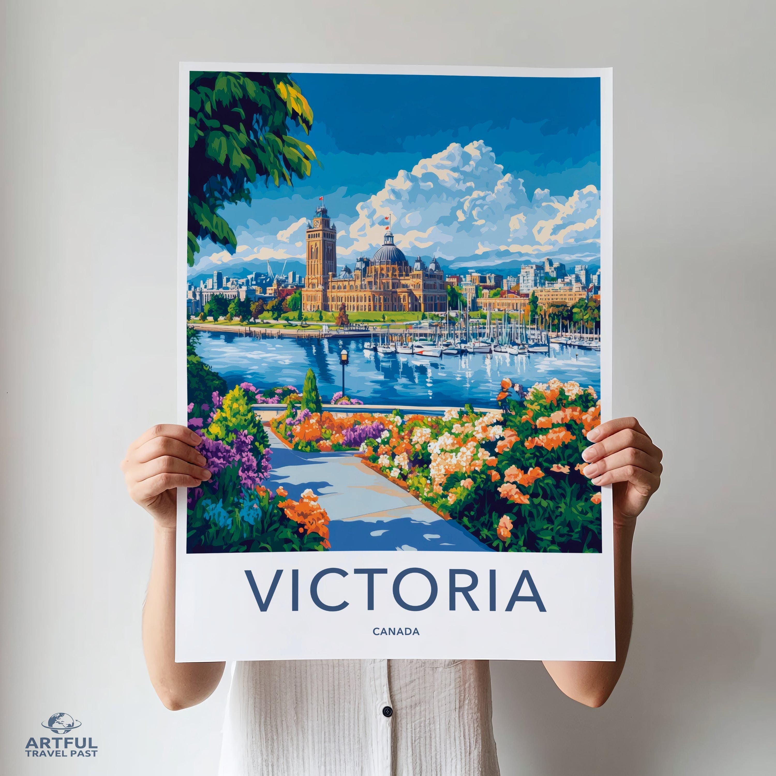 Victoria Poster | Canada Wall Art | North America Decor