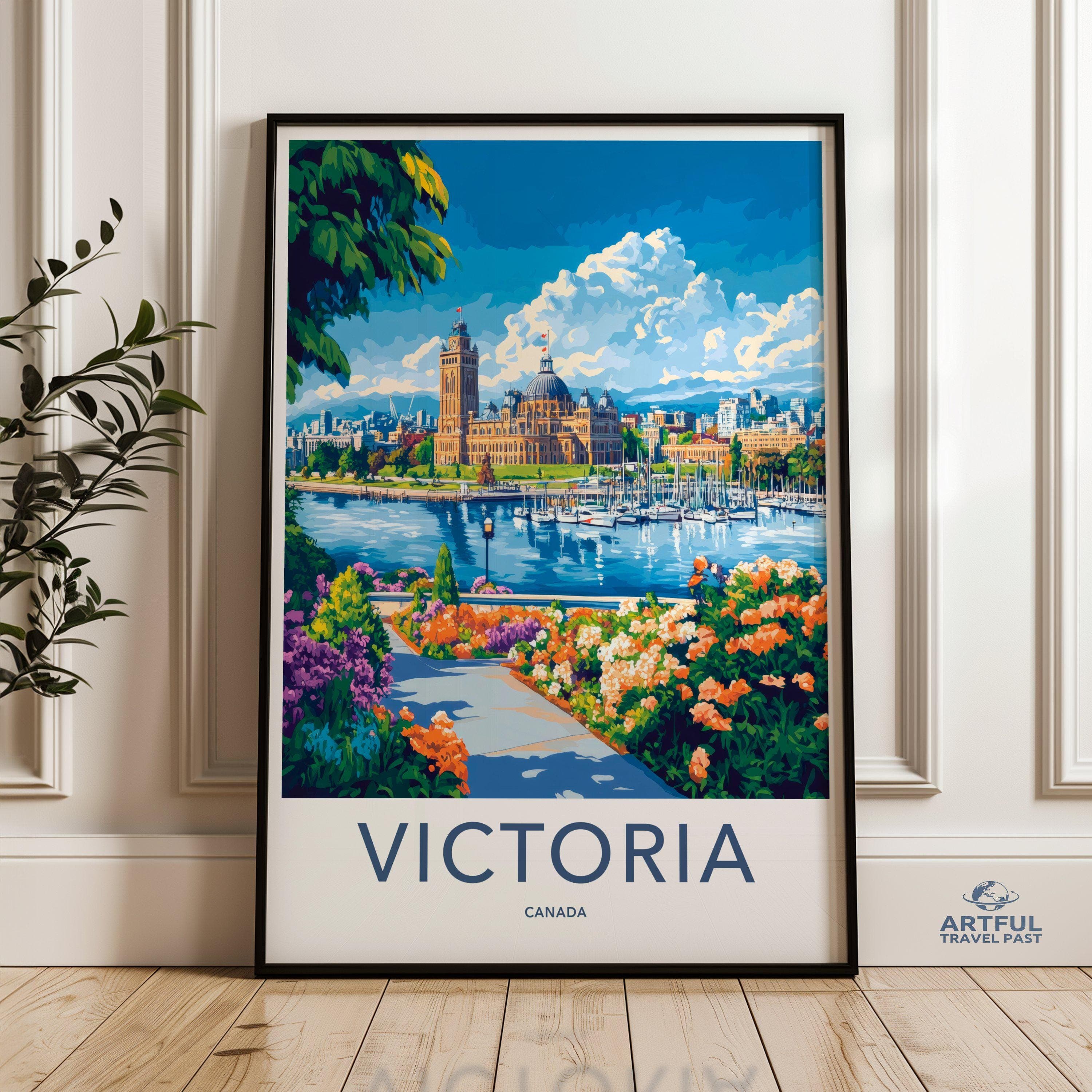 Victoria Poster | Canada Wall Art | North America Decor