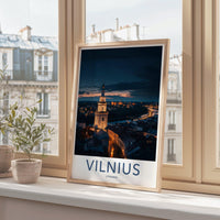 Vilnius Poster | Lithuania Wall Art | Europe Decor
