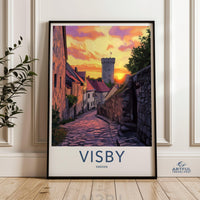 Visby Poster | Sweden Wall Art | Scandinavia Decor