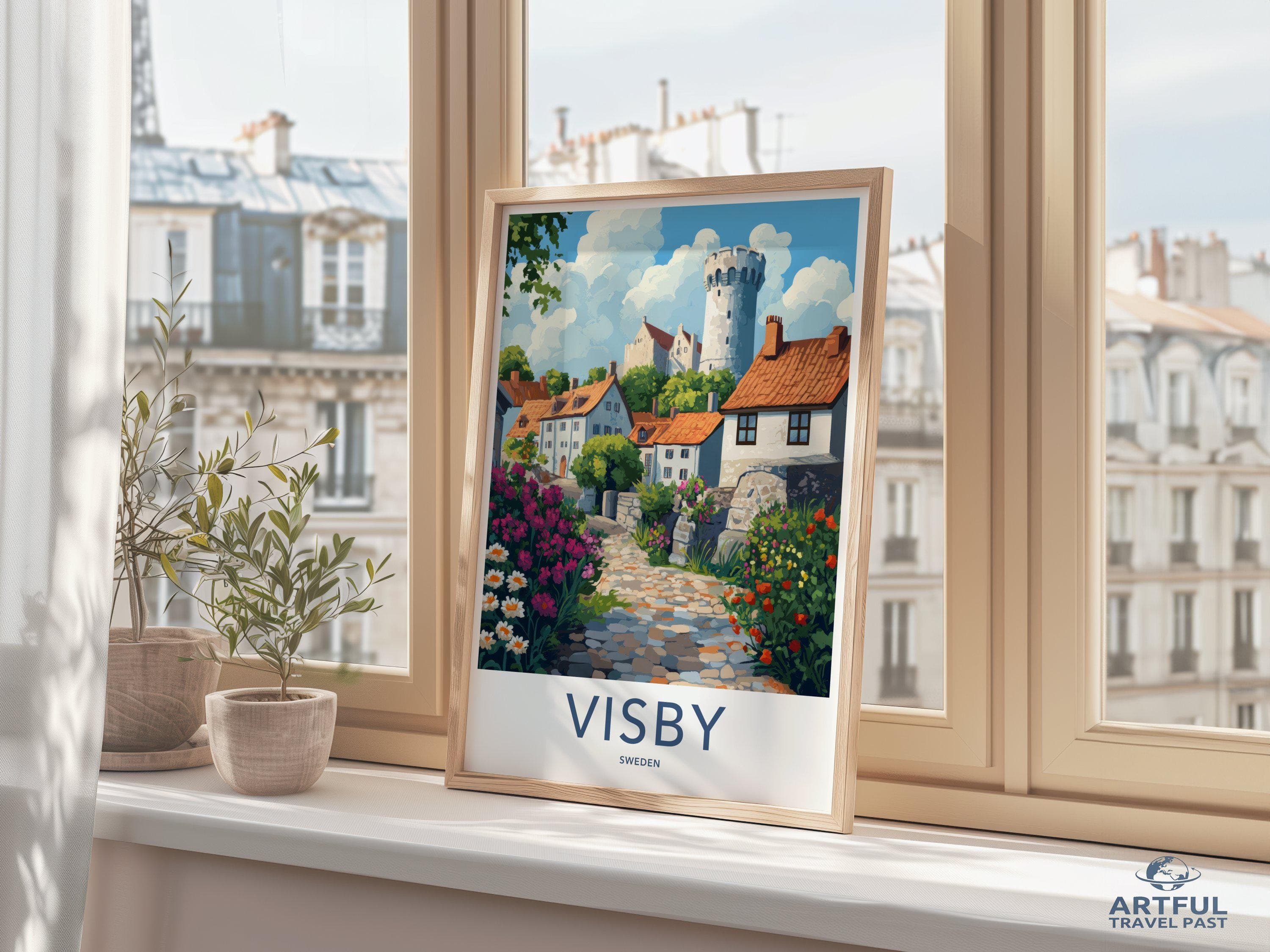 Visby Poster | Sweden Wall Art | Scandinavia Decor