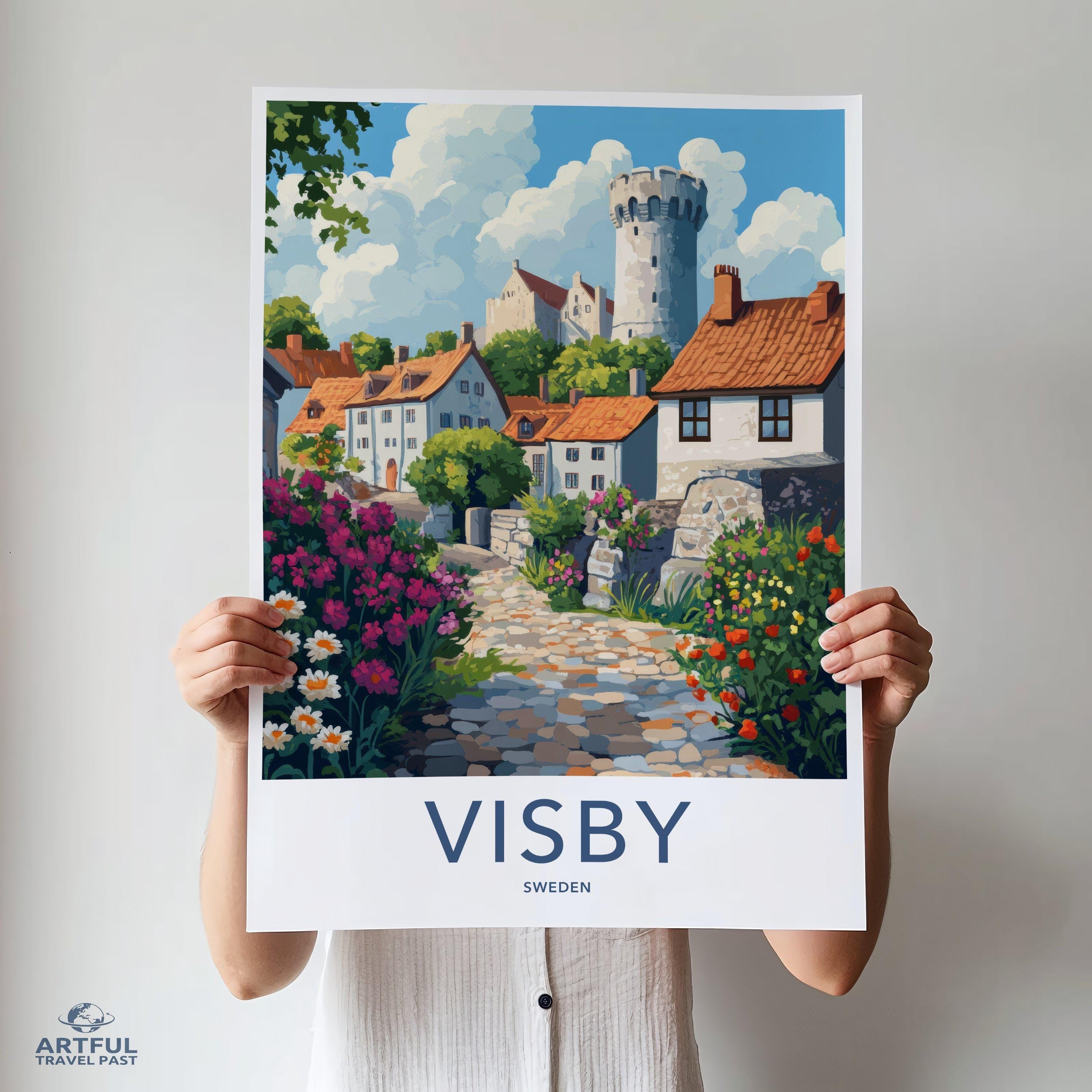 Visby Poster | Sweden Wall Art | Scandinavia Decor