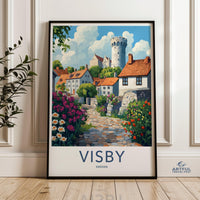 Visby Poster | Sweden Wall Art | Scandinavia Decor