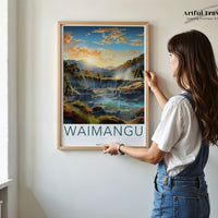 Waimangu Poster - New Zealand Wall Art