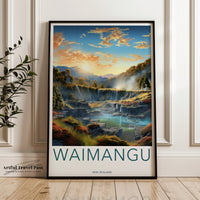 Waimangu Poster - New Zealand Wall Art