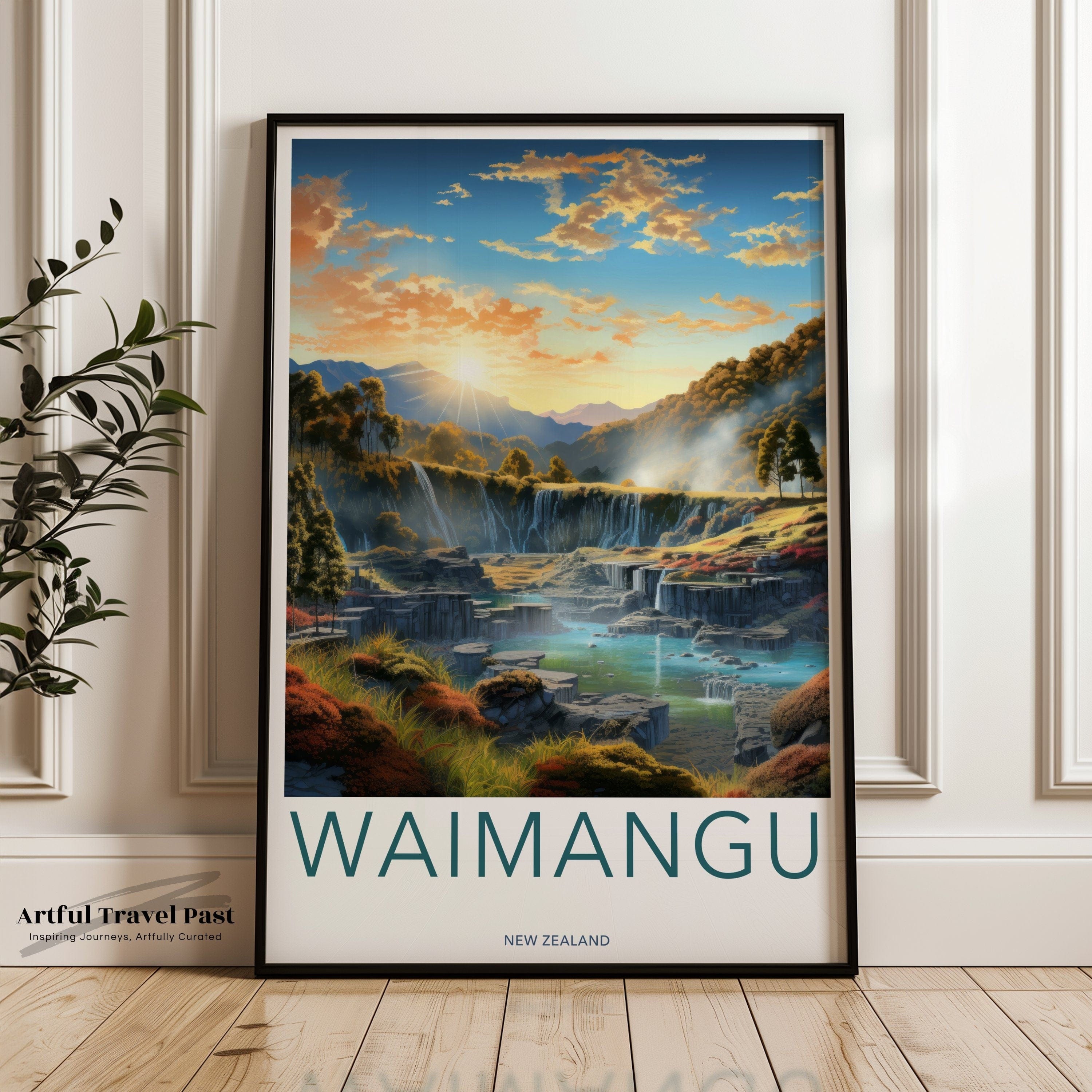Waimangu Poster - New Zealand Wall Art