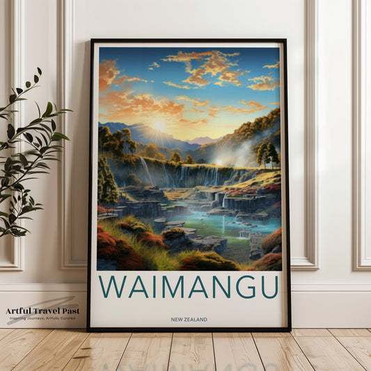 Waimangu Poster - New Zealand Wall Art