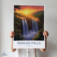 Waiula Falls Poster - Hawaii Wall Art