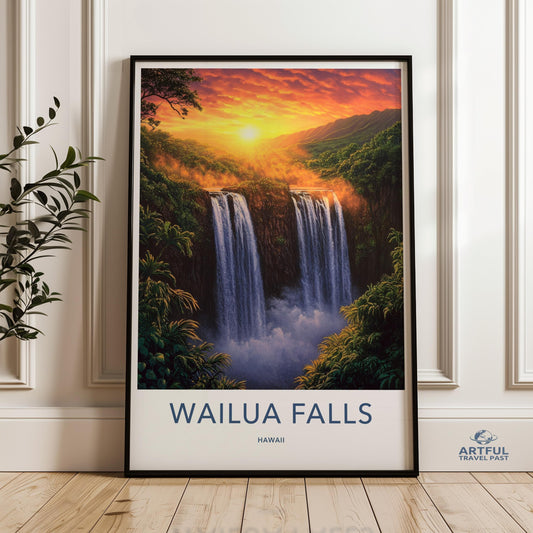 Waiula Falls Poster - Hawaii Wall Art