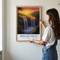 Waiula Falls Poster - Hawaii Wall Art