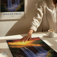 Waiula Falls Poster - Hawaii Wall Art