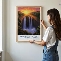 Waiula Falls Poster - Hawaii Wall Art