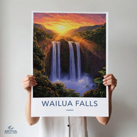 Waiula Falls Poster - Hawaii Wall Art