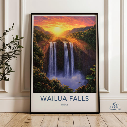 Waiula Falls Poster - Hawaii Wall Art
