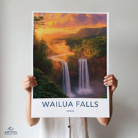 Waiula Falls Poster - Hawaii Wall Art
