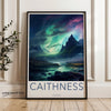 Wall Art Caithness | Northern Lights Poster | Scotland Wall Art