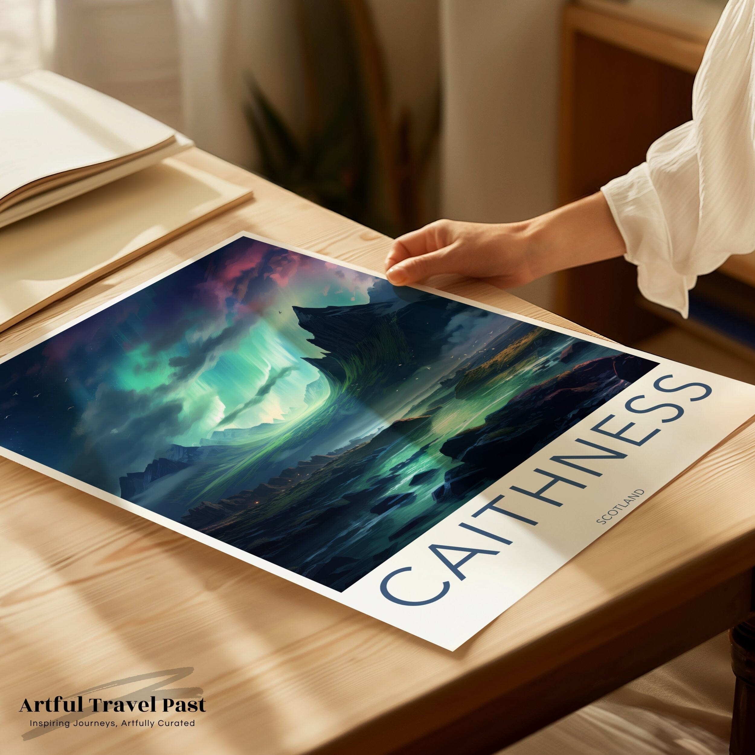 Wall Art Caithness | Northern Lights Poster | Scotland Wall Art