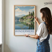 Windermere Poster | England Wall Art | UK Decor