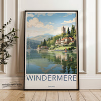 Windermere Poster | England Wall Art | UK Decor