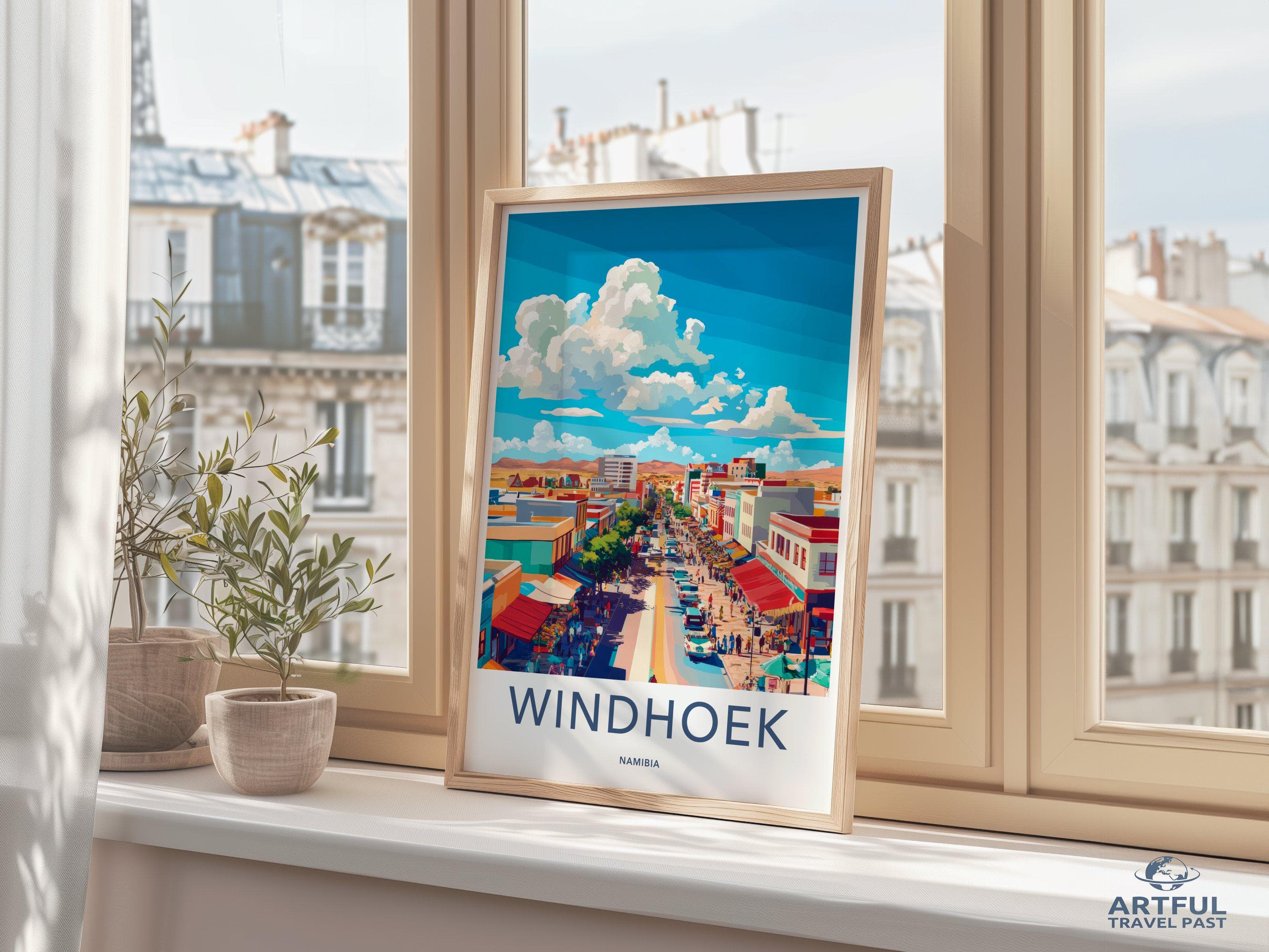 Windhoek Poster - Namibia Wall Art