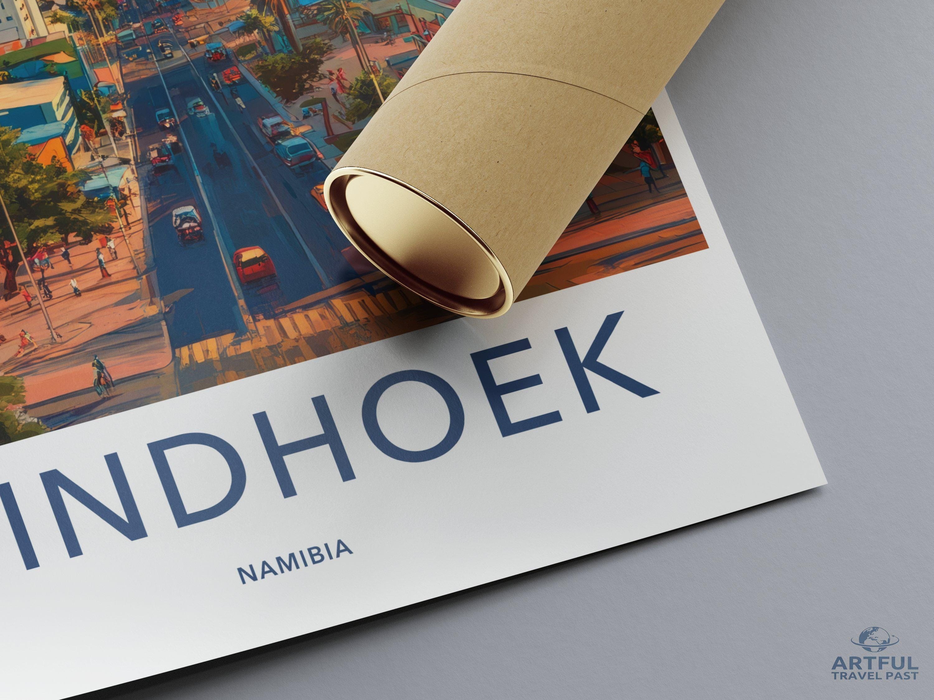 Windhoek Poster | Namibia Wall Art | Africa Decor