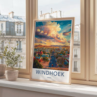 Windhoek Poster | Namibia Wall Art | Africa Decor