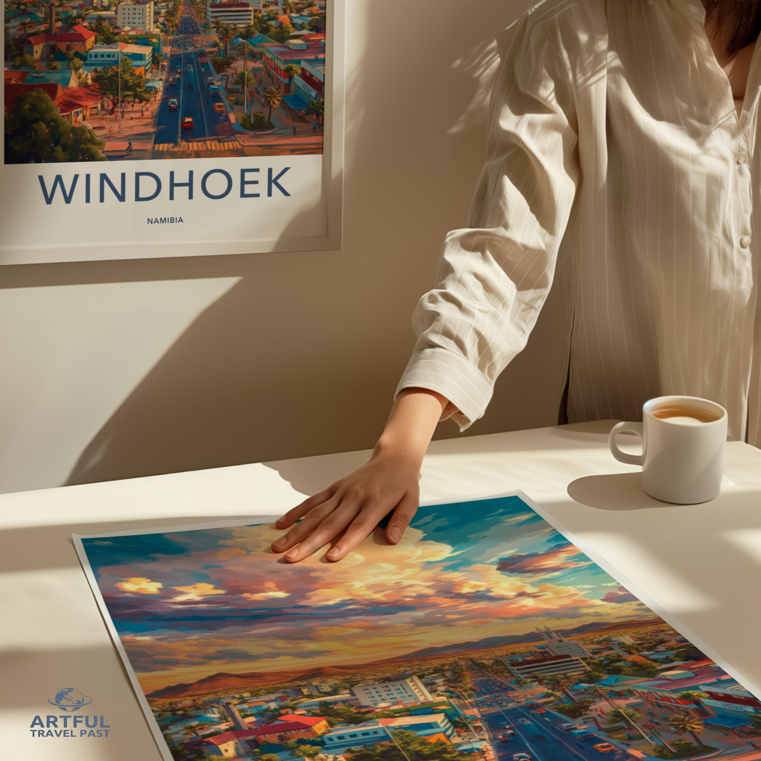 Windhoek Poster | Namibia Wall Art | Africa Decor
