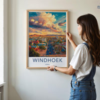 Windhoek Poster | Namibia Wall Art | Africa Decor