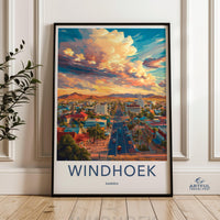 Windhoek Poster | Namibia Wall Art | Africa Decor