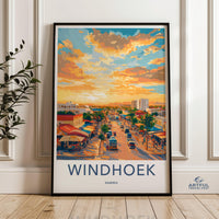 Windhoek Poster | Namibia Wall Art | Africa Decor