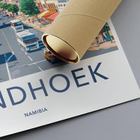 Windhoek Poster | Namibia Wall Art | Africa Decor