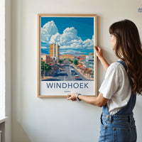Windhoek Poster | Namibia Wall Art | Africa Decor