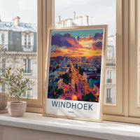 Windhoek Poster | Namibia Wall Art | Africa Decor