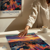Windhoek Poster | Namibia Wall Art | Africa Decor