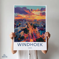 Windhoek Poster | Namibia Wall Art | Africa Decor