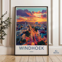 Windhoek Poster | Namibia Wall Art | Africa Decor