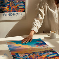 Windhoek Poster | Namibia Wall Art | Africa Decor