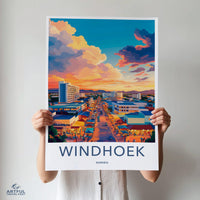 Windhoek Poster | Namibia Wall Art | Africa Decor