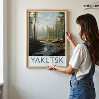 Yakutsk Poster | Russia Wall Art | Eastern Europe Artwork