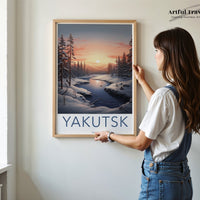 Yakutsk Poster | Russia Wall Art | Eastern Europe Artwork
