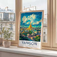 Yangon Poster - Myanmar Wall Art