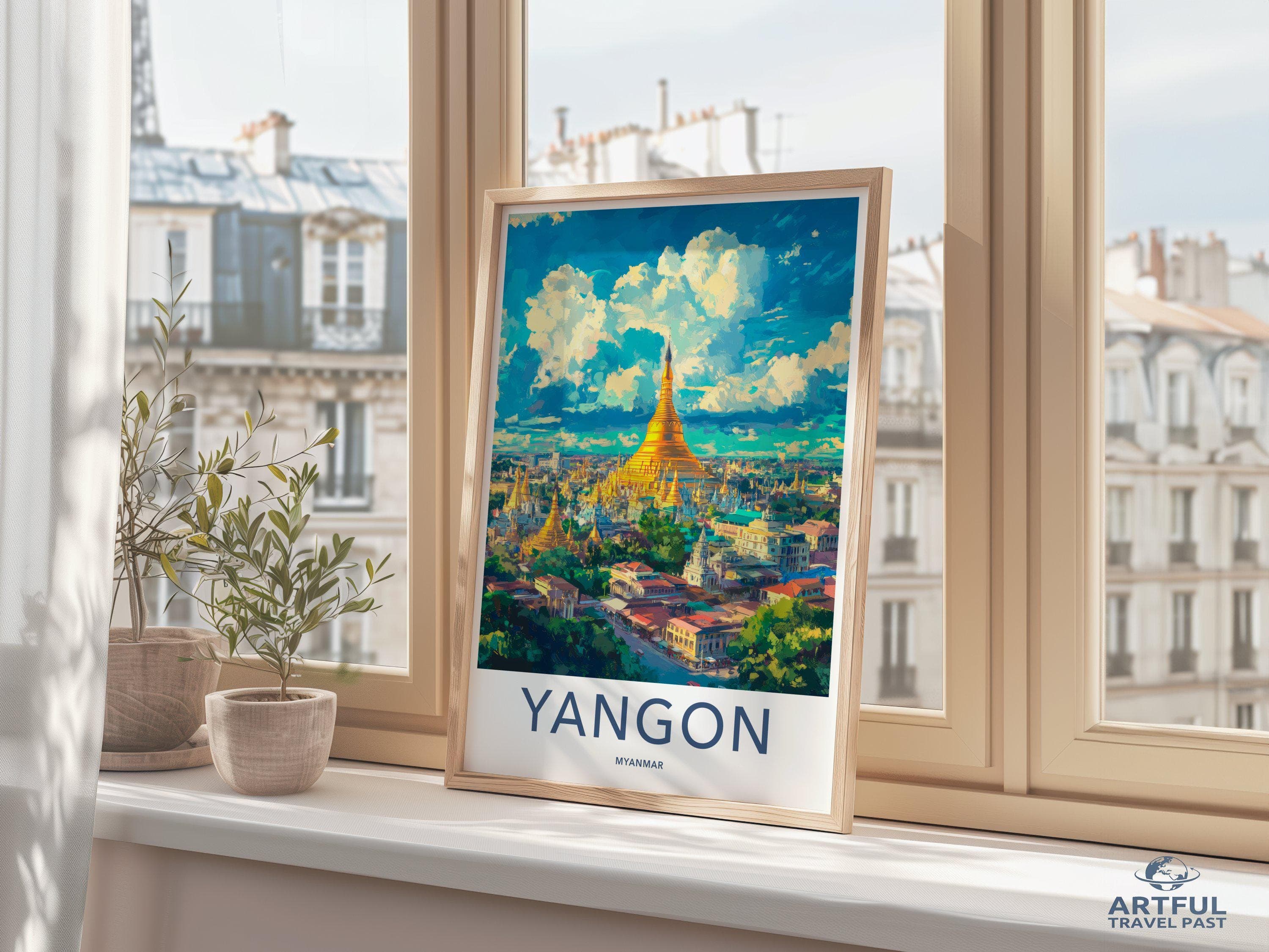 Yangon Poster - Myanmar Wall Art