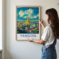 Yangon Poster - Myanmar Wall Art