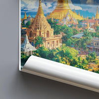 Yangon Poster | Myanmar Wall Art | Southeast Asia Decor