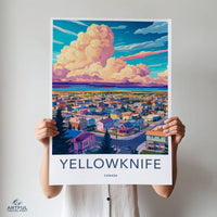 Yellowknife Poster | Canada Wall Art | North America Decor